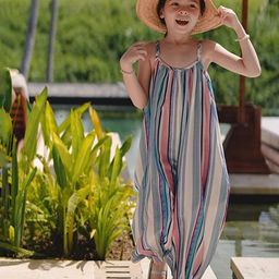 LULU & SKY Girls Striped Basic Jumpsuit-image-48