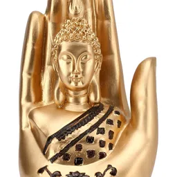 Aura Gold Toned Buddha Idol Showpiece-image-26
