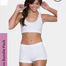 MYZA Women White Nylon Mid-Rise Boy Shorts-picture-24