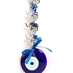 The Spiritual Living Blue & White Evil Eye Hanging Glass Wall Decor-53