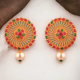 FEMMIBELLA Circular Studs Earrings-43