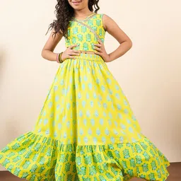 Stylo Bug Girls Printed Ready to Wear Lehenga &-image-51