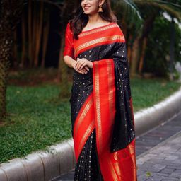 all about you Woven Design Pure Silk Banarasi Saree-picture-47