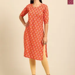 Anouk Rustic Women Pack of 2 Ethnic Motifs Printed Crepe Straight Kurta-66