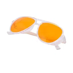 Arzonai Unisex Yellow & White Round Sunglasses-image-2
