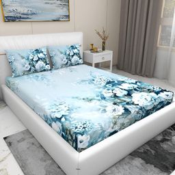 GAPU & BALY Multicoloured Floral 180 TC King Bedsheet with 2 Pillow Covers-image-77