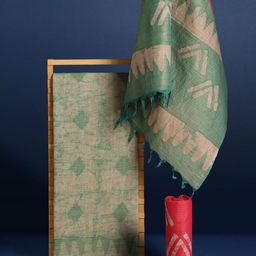Taavi Geometric Wax Batik Dyed Pure Cotton Unstitched Dress Material-image-45