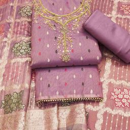 DIVASTRI Embellished Unstitched Dress Material-image-69