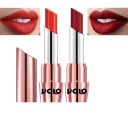 VOLO Set Of 2 Creme Matte Lipstick 3.5g Each -Coral 639 - Red 643-image-91