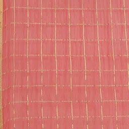 Anouk Rustic Checked Zari Pure Chiffon Saree image 4