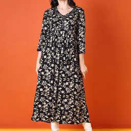 V-Mart Women Geometric Printed Sequinned Kurta-7