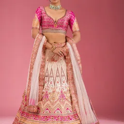 SAPTRANGI Embellished Beads And Stones Ready to Wear Lehenga With Blouse And Dupatta-picture-57