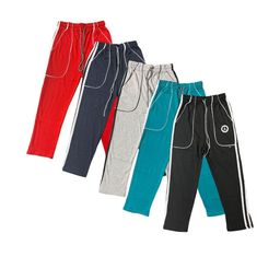 IndiCrafts Boys Set Of 5 Solid Cotton Track Pants-picture-46