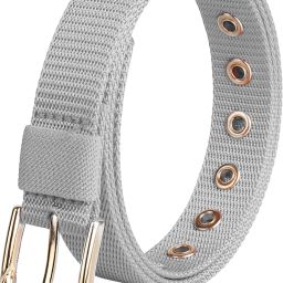 Women Casual Grey Nylon Belt-image-52