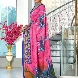 LeeliPeeri Designer Block Print Saree image 2