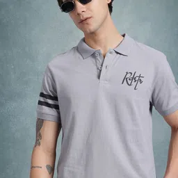The Roadster Life Co. Typography Printed Polo Collar Pure Cotton T-shirt-picture-30