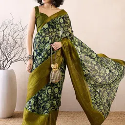 Anouk Rustic Paisley Zari Ready to Wear Sungudi Saree-picture-45
