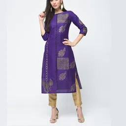 ANIYAH Women Floral Printed Boat Neck Pure Cotton Kurti-picture-27