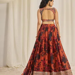 Fusionic Embellished Sequinned Semi-Stitched Lehenga & Unstitched Blouse With Dupatta image 4
