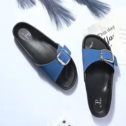 El Paso Women Open Toe Flats with Buckle-42