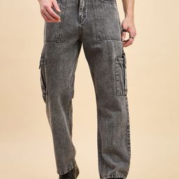 STUDIO NEXX Men Mid-Rise Heavy Fade Baggy Jeans-image-51
