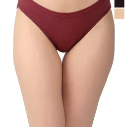 Valles365 by S.C. Pack of 3 Cotton Bikini Briefs BIKCMBGBLMAR-S-image-26