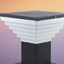 KINIS Black 2 Pieces Frustum Shaped Weatherproof & Rust-Resistant Outdoor Pole Lamps-image-17