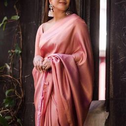 CANBIA Woven Design Zari Silk Blend Banarasi Saree-image-78