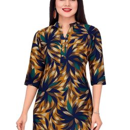 Meher Impex Floral Printed Mandarin Collar Kurti-picture-0