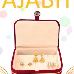 Ajabh Red Set of 1 Reusable Jewellery Organiser Organisers-8