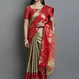 all about you Woven Design Zari Art Silk Kanjeevaram Saree-picture-14