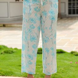 Aramya Women Floral Printed Easy Wash Cotton Trousers-image-53