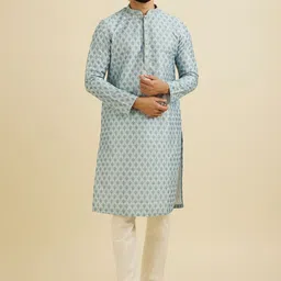 Manyavar Men Floral Embroidered Regular Sequinned Kurta with Pyjamas-38