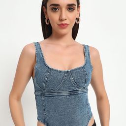 Sugercandy Women Solid Shoulder Strap Sleeveless Bodysuit-image-72