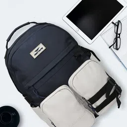 Red Tape Men Colourblocked Backpack-38