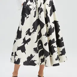 Zwankee Printed A-Line Midi Skirt-picture-5