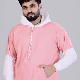 HARPITA Men Colourblocked Hooded Pullover Sweatshirt-image-80