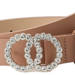 Women Formal Beige Genuine Leather Belt-image-7
