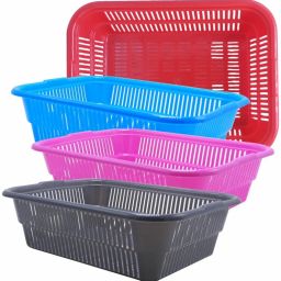 Plastic Prime Natasha 1216 Multipurpose Basket, 4 Pc, 9 Ltr, Red Blue Pink Grey Plastic Fruit & Vegetable Basket-image-11