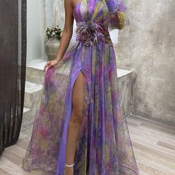 bebe Women Tie and Dye Dyed Bodycon Maxi Dress-image-42