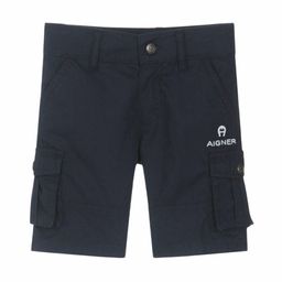 AIGNER Boys High-Rise Cotton Cargos Shorts-image-17