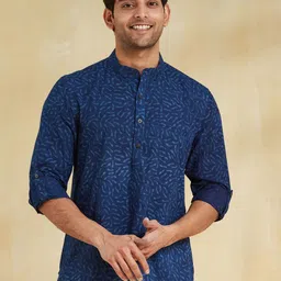 Fabindia Men Slim Fit Opaque Printed Casual Shirt-image-87