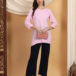 Poshak Chikan Studio Floral Embroidered Chikankari Modal Chikankari Kurti-picture-5