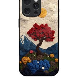 QRIOH Floral Printed iPhone 16 Pro Max Back Case Mobile Accessories-image-45