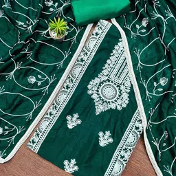 Maroosh Floral Embroidered Thread Work Unstitched Dress Material-image-87