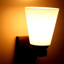 KINIS Brown & White Frustum Shaped Wooden Wall Lamp-picture-21