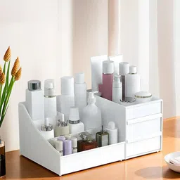 Kuber Industries White 2 Pieces Makeup Organisers-22