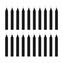 TRUE DECOR Black 20 pieces Pillar Candle-picture-5