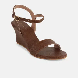 Mast & Harbour Women Round Toe Wedge Heel Sandals-38