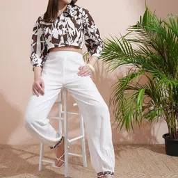 Vishudh Floral Printed Shirt With Trousers Co-Ords-image-80